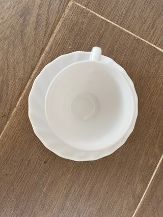 Juego 8 tazas de café de porcelana
