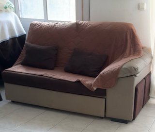 Sofá Cama Beige / Marrón