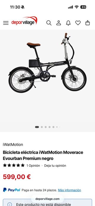 Bicicleta Eléctrica iWatMotion Moverace Evourban