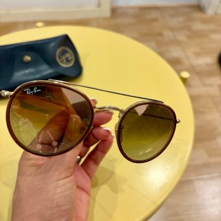 gafas de sol Ray-Ban Round Double Bridge original!