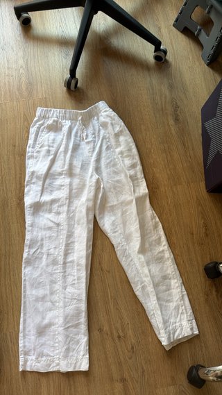 Pantalones de lino blancos