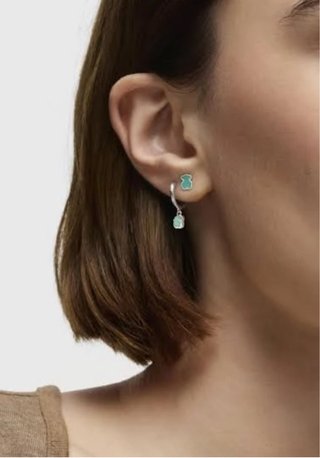 Pendientes Oso Tous Turquesa Plata
