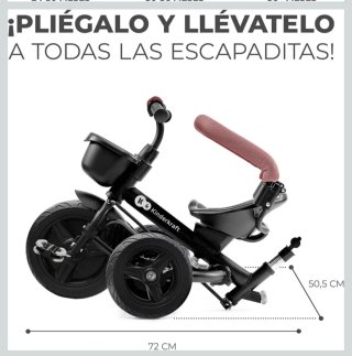 Kinderkraft AVEO 6en1 Triciclo Infantil Plegable