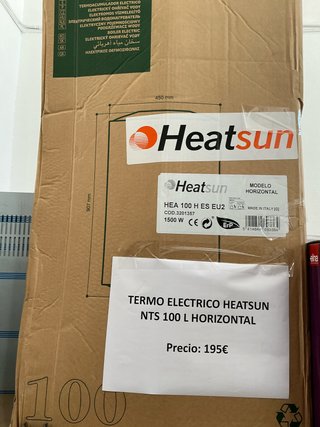 Calentador Eléctrico Heatsun 100L Horizontal