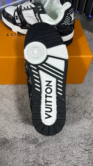 Zapatillas Louis Vuitton Trainer Denim Negras