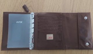 Cartera y agenda Mango marrón