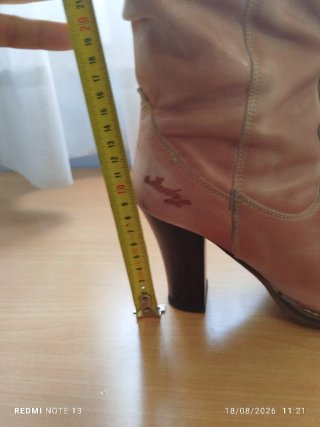 Botas de piel Destroy rosas para mujer