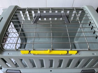 Transportín perro mediano gris jaula trasportin