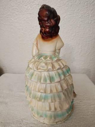 Figura vintage Dama con galgo