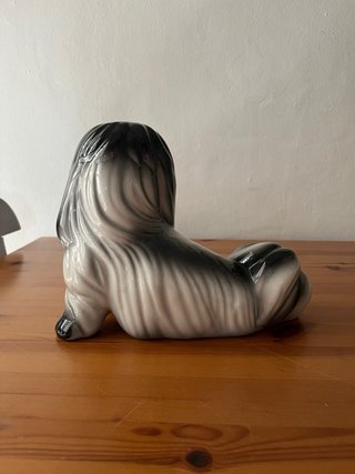 Perro Shih Tzu Cerámica Manises Vintage