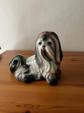 Perro Shih Tzu Cerámica Manises Vintage