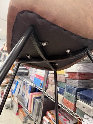 Silla comedor polipiel marrón y gris