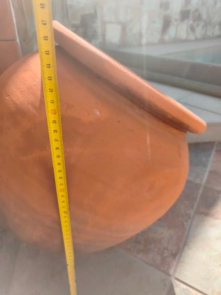 Macetero de terracota boca ancha