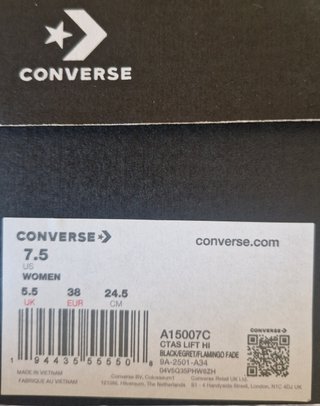 Converse plataforma rosa