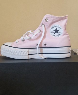 Converse plataforma rosa