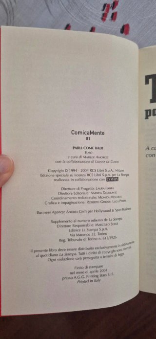 Libro "Totò - Parli come badi" Ed. La Stampa 2004