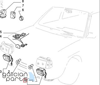 Faro antiniebla delantero izq. Fiat Uno Turbo (198