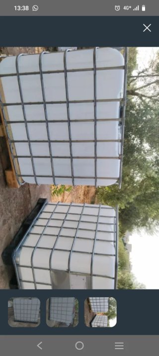Depósito de agua IBC 1000L , 1 SOLO USO