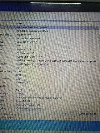 PORTATIL ACER ASPIRE E5-575 I5 7 GEN 8GB RAM 1TB
