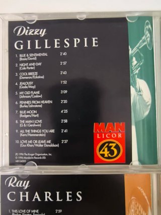4 CDs: Ray Charles,Fitzgerald,Gillespie,Holiday