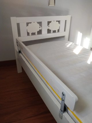 Cama infantil 70x160 blanca + colchón