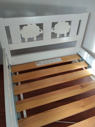 Cama infantil 70x160 blanca + colchón
