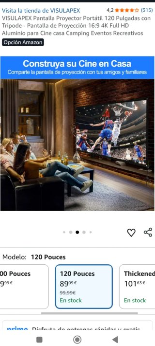 Pantalla Proyector Portátil VISULAPEX 120
