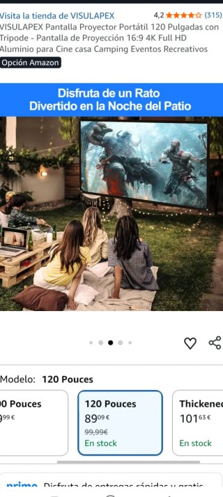 Pantalla Proyector Portátil VISULAPEX 120