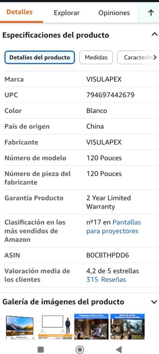 Pantalla Proyector Portátil VISULAPEX 120