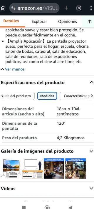 Pantalla Proyector Portátil VISULAPEX 120