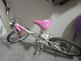 Bicicleta infantil niña rosa y blanca
