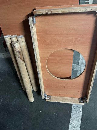 Mesa camilla madera y cristal