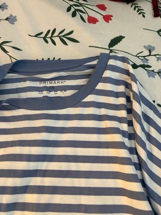 Pijama Rayas Azul y Blanco Primark Talla XS