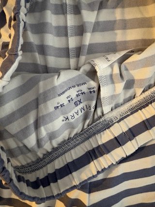 Pijama Rayas Azul y Blanco Primark Talla XS
