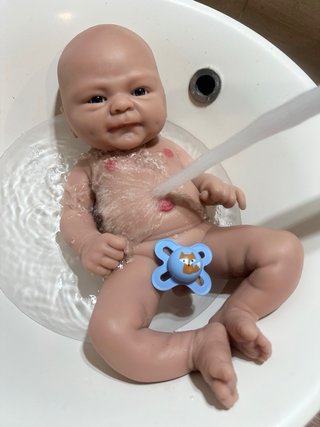 Muñeco bebé silicona completo