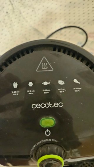 Cecotec Freidora de Aire Negra