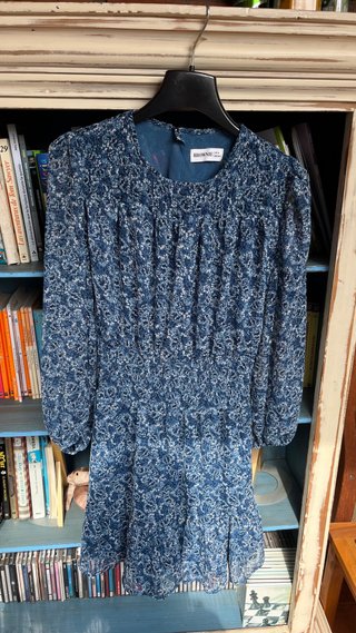 Vestido estampado azul y blanco Brownie Talla XS