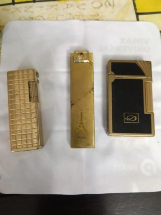 Lote de mecheros dorados