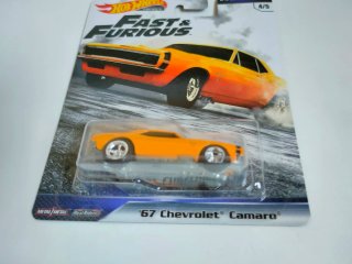 Hot Wheels 67 Chevrolet Camaro 1/4 Mile Muscle F&F