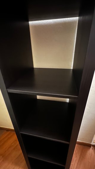Estantería KALLAX IKEA negro-marrón 42x147 cm