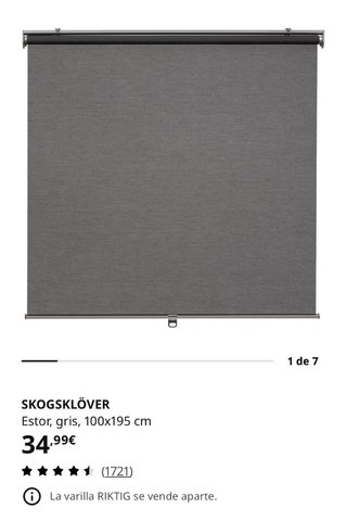 3 Estores Ikea Skogslover grises 100x195 y 120x195