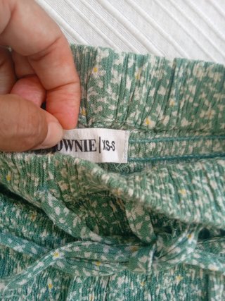 Falda pantalón Brownie floral verde