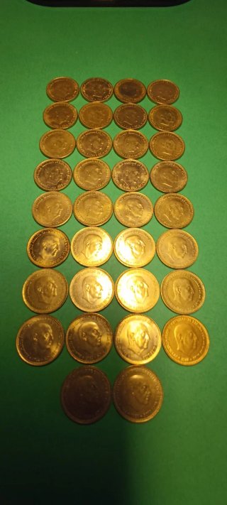 Lote 34 pesetas 1966.