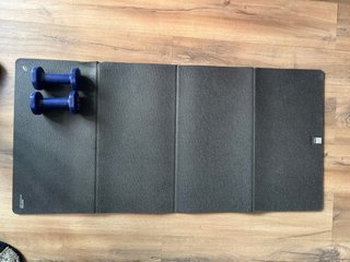 Esterilla yoga + 2 pesas azules