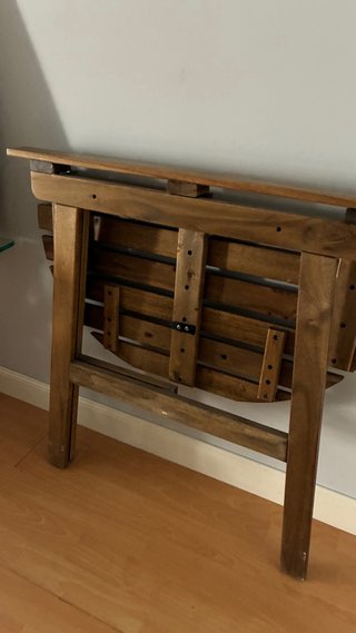Mesa plegable de madera