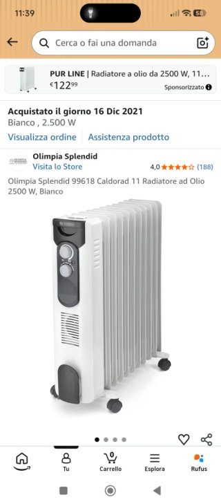Termosifone a olio Olimpia Splendid