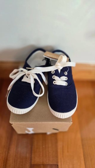 Alpargatas lona azul marino niñ@