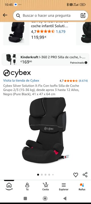 Silla coche Cybex Solution X-Fix Isofix