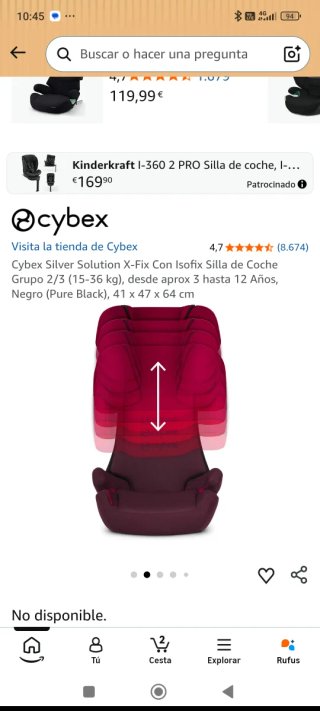 Silla coche Cybex Solution X-Fix Isofix