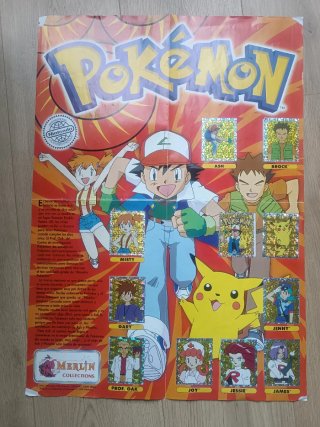 Álbum de Cromos Pokémon y póster 90s
